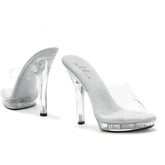 Clear Slip On Sandals 5 Inch Heels for Elegant Style Heels